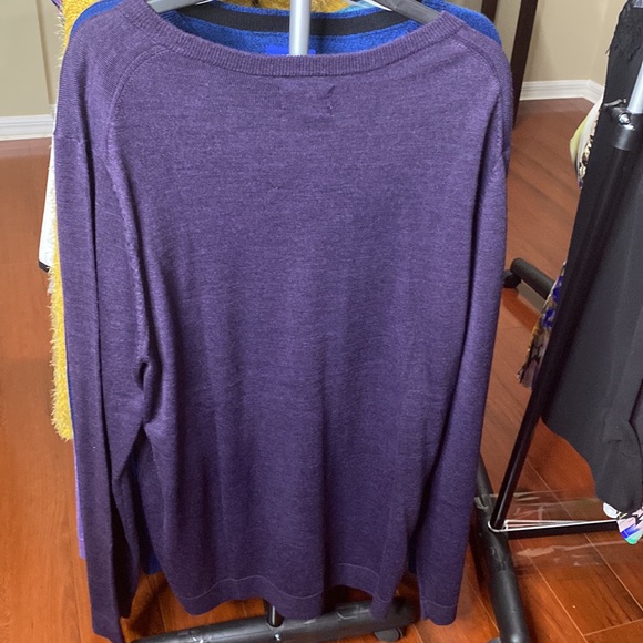 Slim Fit Men Sweater Purple. - Picture 2 of 4